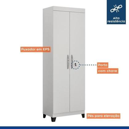 Imagem de Conjunto 2 Armários Multiuso Infantil 2 Portas com Chave e 5 Prateleiras Asteca