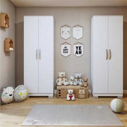Imagem de Conjunto 2 Armários Multiuso Infantil 2 Portas Natal