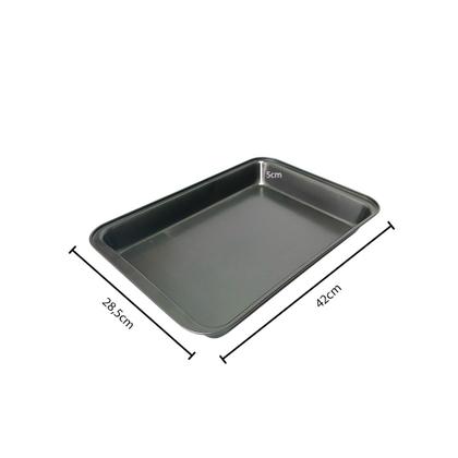 Imagem de Conjunto 2 Assadeiras Forma Teflon Retangular Antiaderente Bolo Pão Tortas Lasanhas