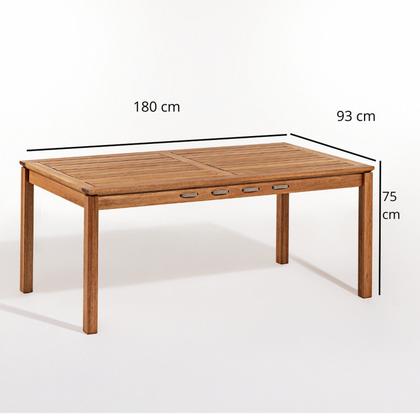 Imagem de Conjunto 2 Bancos 2 Cadeiras 1 Mesa 180cm - Varanda Coberta/área Gourmet Traço