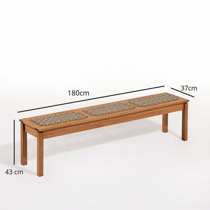 Imagem de Conjunto 2 Bancos 2 Cadeiras 1 Mesa 180cm - Varanda Coberta/área Gourmet Traço