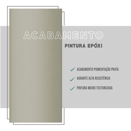 Imagem de Conjunto 2 Banquetas 105 Tubo Prata Napa Branca Carraro
