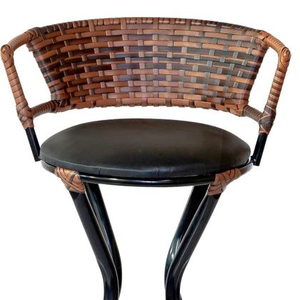 Imagem de Conjunto 2 Banquetas com Assento Estofado Charme em Ferro