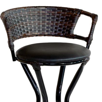 Imagem de Conjunto 2 Banquetas com Assento Estofado Charme em Ferro