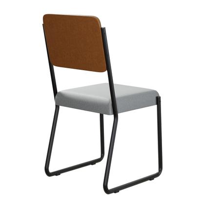 Imagem de Conjunto 2 Cadeiras de Jantar Next Tecido Mesclado Est.Preta