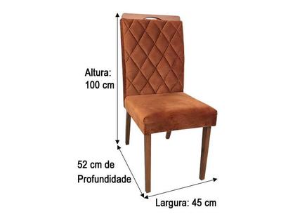 Conjunto 2 Cadeiras de Jantar Terracota 12 Virgínia - Alpoim Imagem de Conjunto 2 Cadeiras de Jantar Terracota 12 Virgínia