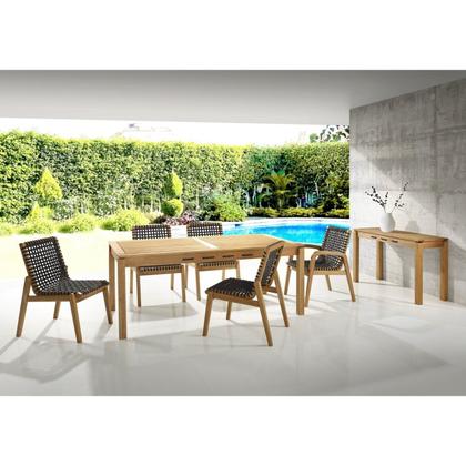 Imagem de Conjunto 2 Cadeiras em Madeira e Corda Náutica sem Braço Traço Casa e Jardim Móveis