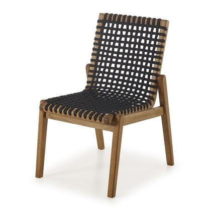 Imagem de Conjunto 2 Cadeiras em Madeira e Corda Náutica sem Braço Traço Casa e Jardim Móveis