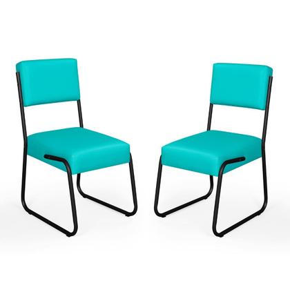 Imagem de Conjunto 2 Cadeiras Flórida Decorativa material sintético Sala de Jantar Escritório Cozinha