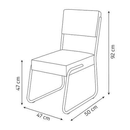 Imagem de Conjunto 2 Cadeiras Flórida Decorativa material sintético Sala de Jantar Escritório Cozinha