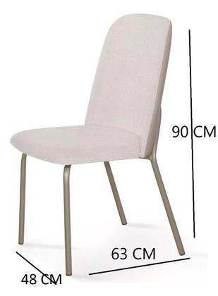 Imagem de Conjunto 2 cadeiras jantar dubai dara aço nobre