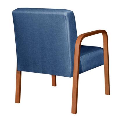 Imagem de Conjunto 2 Cadeiras Lara Braço Madeira Poltronas Decoração Sala Recepção