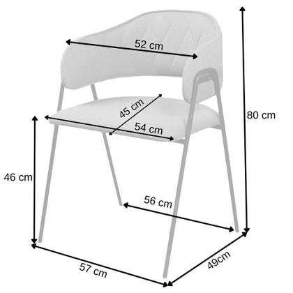Imagem de Conjunto 2 Cadeiras Veneza no Boucle Off e Metal Dourado