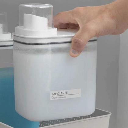 Imagem de Conjunto 2 Dispenser 2,3l+ Borrifador Multiuso Organizador Lavanderia