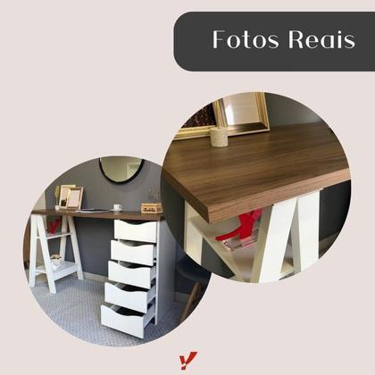 Imagem de Conjunto 2 Escrivaninhas Modernas Spirit com Gavetas e Prateleiras