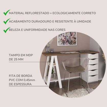 Imagem de Conjunto 2 Escrivaninhas Modernas Spirit com Gavetas e Prateleiras