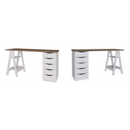 Imagem de Conjunto 2 Escrivaninhas Modernas Spirit com Gavetas e Prateleiras