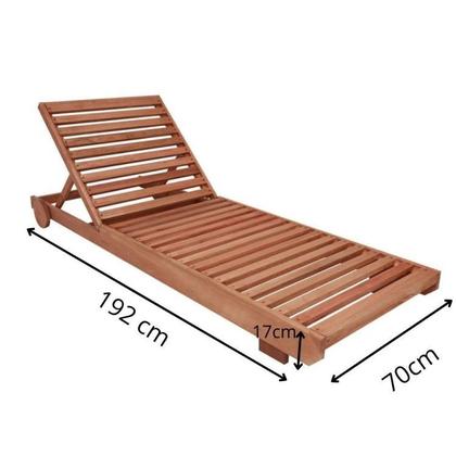 Imagem de Conjunto 2 Espreguiçadeiras Madeira Maciça Roma