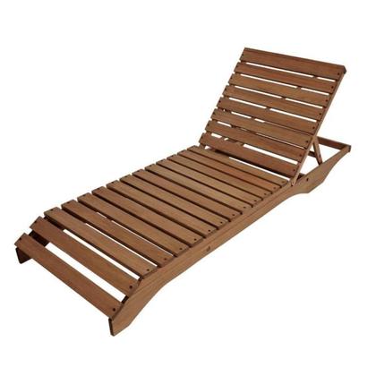 Imagem de Conjunto 2 Espreguiçadeiras para Jardim em Madeira Maciça Chaise Long