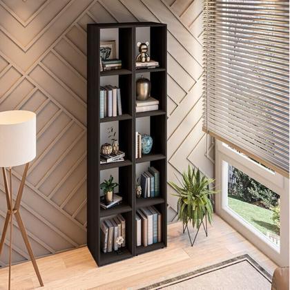 Imagem de Conjunto 2 Estantes Horizontal ou Vertical 5 Nichos 186cmx60cm Liverpool