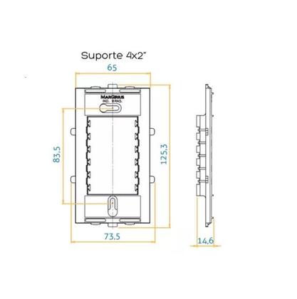Imagem de Conjunto 2 Interruptor Paralelo + Tomada 10A 4x2 Preto Ebony Clean MarGirius