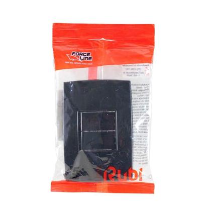 Imagem de Conjunto 2 Interruptores Simples Preto Force Line