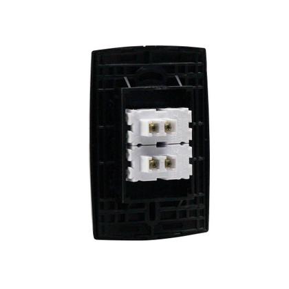 Imagem de Conjunto 2 Interruptores Simples Preto Force Line