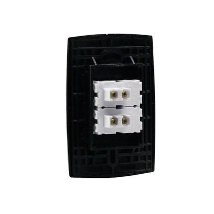 Imagem de Conjunto 2 Interruptores Simples Preto Force Line