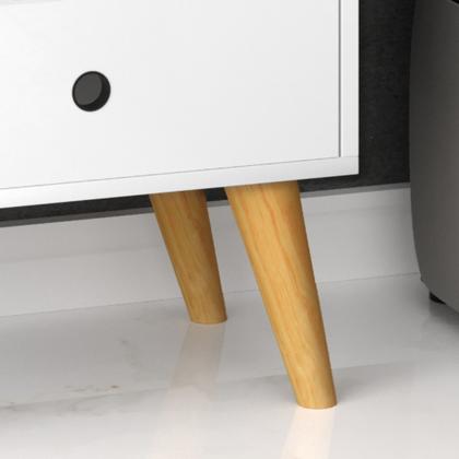 Imagem de Conjunto 2 Mesa de cabeceira criado Madero pés palito 2 gavetas