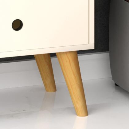 Imagem de Conjunto 2 Mesa de cabeceira criado Madero pés palito 2 gavetas