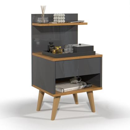 Imagem de Conjunto 2 Mesa de Cabeceira Criado Sleep Quarto Casal e Cabeceira 1,40 cm