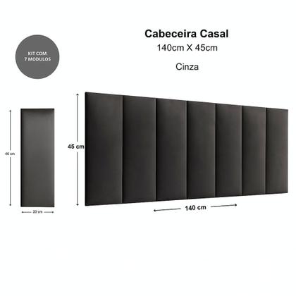 Imagem de Conjunto 2 Mesa de Cabeceira Criado Sleep Quarto Casal e Cabeceira 1,40 cm