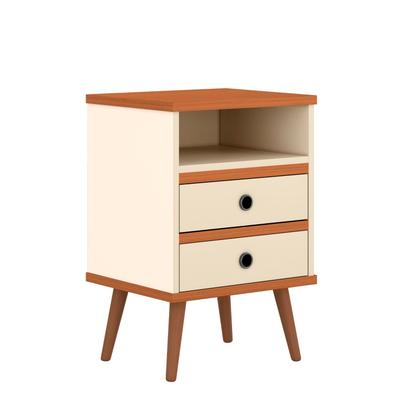 Imagem de Conjunto 2 Mesa de cabeceira retro 2 gavetas -Alamo- CM