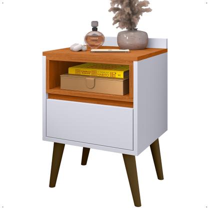 Imagem de Conjunto 2 Mesas de Cabeceira Any com 1 gaveta e pés palito para quarto - Várias Cores