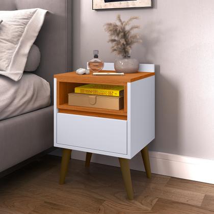 Imagem de Conjunto 2 Mesas de Cabeceira Any com 1 gaveta e pés palito para quarto - Várias Cores