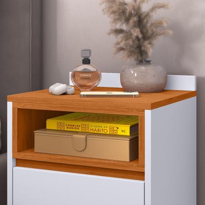 Imagem de Conjunto 2 Mesas de Cabeceira Any com 1 gaveta e pés palito para quarto - Várias Cores