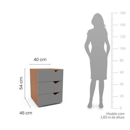 Imagem de Conjunto 2 Mesas de Cabeceira e 1 Guarda Roupa 2 Portas de Correr com Espelho Porto Politorno Móveis