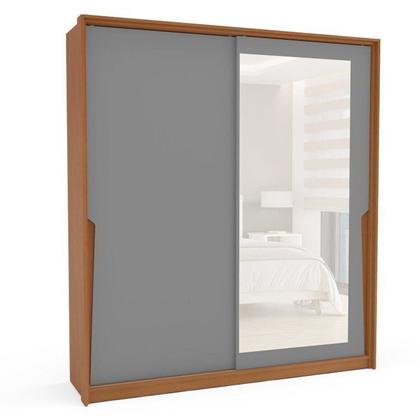 Imagem de Conjunto 2 Mesas de Cabeceira e 1 Guarda Roupa 2 Portas de Correr com Espelho Porto Politorno Móveis