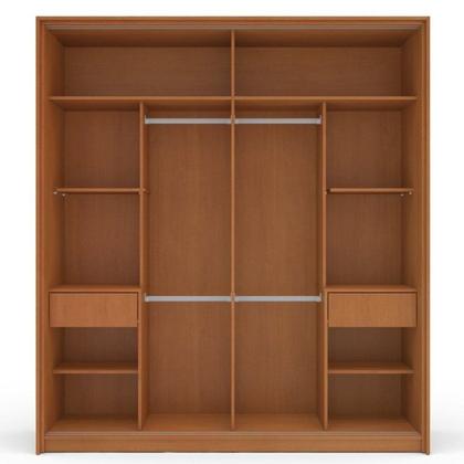 Imagem de Conjunto 2 Mesas de Cabeceira e 1 Guarda Roupa 2 Portas de Correr com Espelho Porto Politorno Móveis