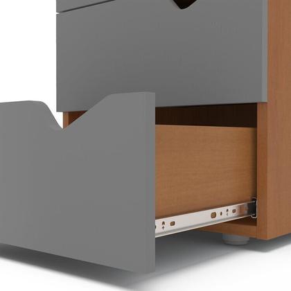 Imagem de Conjunto 2 Mesas de Cabeceira e 1 Guarda Roupa 2 Portas de Correr com Espelho Porto Politorno Móveis