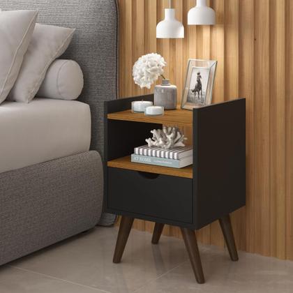 Imagem de Conjunto 2 Mesas De Cabeceira Estilo Retró Luxo Alice - Makay Móveis