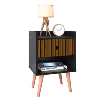 Imagem de Conjunto 2 Mesas de Cabeceira Retro Decore 1 Gaveta e Nicho Cores Disponiveis