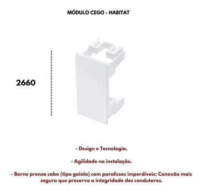 Imagem de Conjunto 2 Módulos Cegos Brancos - 2660 Fame Habitat