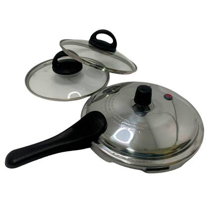Imagem de Conjunto 2 Panelas de Pressão de 3/4,5L Fast 1 Tampa Pressão - Aluminio Nacional