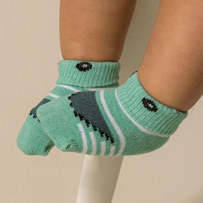 Imagem de Conjunto 2 Pares Meia Pantufinha Recém Nascido Enxoval Dallf