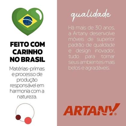 Imagem de Conjunto 2 Peças com Escrivaninha Compacta e Armazenamento Inteligente e Gaveteiro 3 Gavetas Ipê Branco Artany