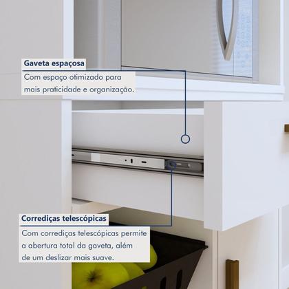 Imagem de Conjunto 2 Peças Paneleiro com Fruteira e Balcão 5 Bocas João Pessoa