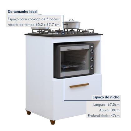 Imagem de Conjunto 2 Peças Paneleiro com Fruteira e Balcão 5 Bocas João Pessoa