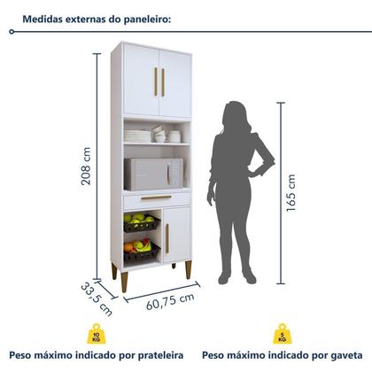 Imagem de Conjunto 2 Peças Paneleiro com Fruteira e Balcão 5 Bocas João Pessoa