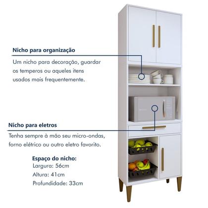 Imagem de Conjunto 2 Peças Paneleiro com Fruteira e Balcão 5 Bocas João Pessoa